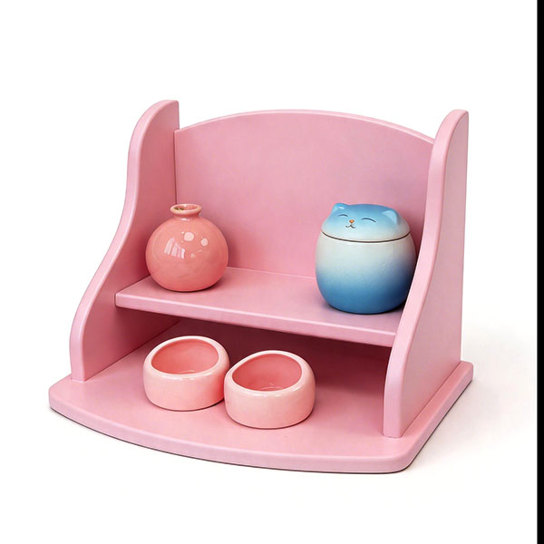 粉色两层沙发造型展示架